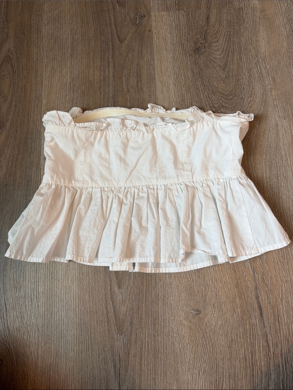 Day and moon- White Strapless Peplum Top- size m - Picture 2 of 3